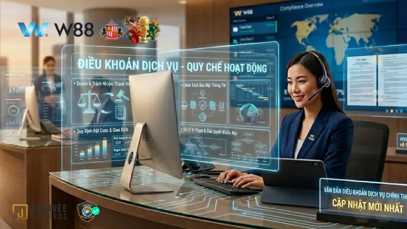 Điều Khoản Sử Dụng Và Quy Chế Cá Cược An Toàn Tại W88