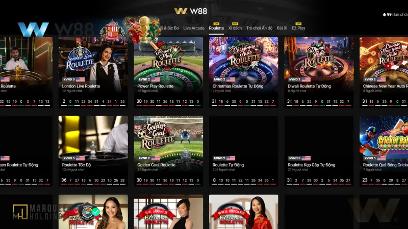 Roulette cũng là game có nhiều người chơi tại sảnh club ezugi
