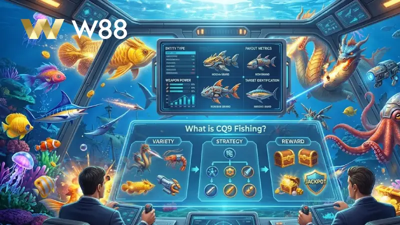 Bắn Cá CQ9 - Game Bắn Cá Đổi Thưởng Hot Nhất 2026 Tại W88 Bắn Cá CQ9 Là Gì? Bí Mật Thuật Toán Săn Cá Luôn Thắng