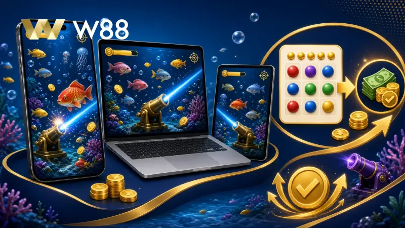 Bắn Cá Xèng W88 - Hướng Dẫn Chơi Bắn Cá Đổi Thưởng Uy Tín 2026 Tổng Hợp Thể Loại Bắn Cá Xèng Tại W88